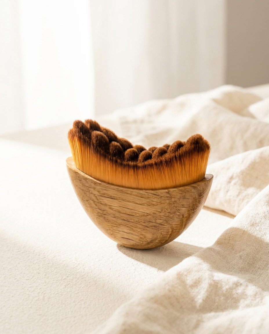 Contour Brush, bright morning light on warm porcelain